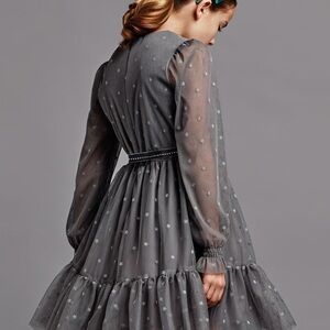 Mayoral Gray Pleated Sundress for Wedding Guest